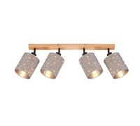 Briloner Foco Stofa, decoración estrellas, topo, 4 luces