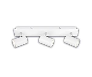 BRILONER - Focos LED Interior Techo con Orientable, 3000K Blanco Cálido, 3x focos 2W, 450 Lum, Aprox. 50.000H Luz, Lampara Techo, Candeeiro Teto, 45 cm, Blanco