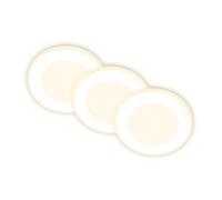 BRILONER - Juego de 3 focos empotrables LED 230V con función de luz nocturna, superficies y anillos conmutables por separado, salón, 68mm, 93x30mm, blanco