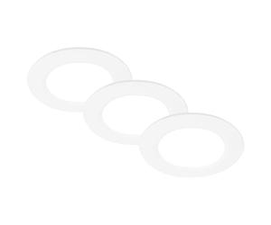 BRILONER - Juego de 3 focos empotrables LED 230V, focos LED baño IP44, focos de techo, focos LED, focos de techo planos, color de luz regulable, blanco