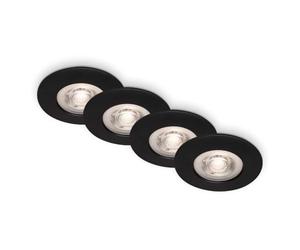 BRILONER - Juego de 4 focos LED empotrables de 230 V, plano, blanco cálido, 4,9 W 480 lm