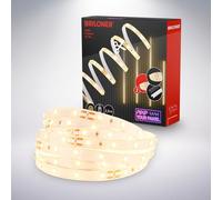 Briloner - Juego de extensión de tira LED Pimp your Panel, blanco cálido, interruptor de cable, decoración de habitaciones, 2,6m, blanco