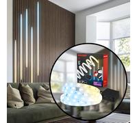 Briloner - Juego de inicio de tira LED Pimp your Panel, CCT blanco cálido a blanco frío, mando a distancia, 2,6m, blanco