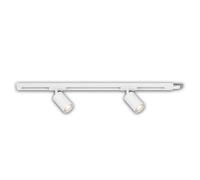 BRILONER - Kit de prolongación de raíl electrificado, 2x focos GU10 orientables, extensible, sistema de raíles electrificados, raíl para proyectores, proyector, 0,75 m, blanco