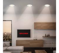 Briloner Klira lámpara empotrable LED, blanca, Ø 9 cm, orientable, 3 unidades EC:EPREL:1930494