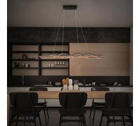 Briloner Lámpara colgante LED Vinka, de 2 luces, 98 cm de longitud, color madera