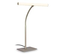 BRILONER - Lámpara De Escritorio LED Orientable Satin Metallic 47,5 cm | Interruptor Con Enchufe Blanco Cálido Lámpara De Mesa Lámpara De Lectura Flexo Oficina Salón Escritorio Luz De Trabajo