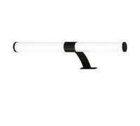 BRILONER - Lámpara de espejo LED baño, lámpara de espejo 2 en 1 montaje, lámpara de armario, lámpara de pared, IP44, color de luz blanco neutro, 6W, negro, 40 cm