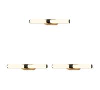 Briloner - Lámpara de espejo para baño IP44, resistente a las salpicaduras, lámpara de espejo para baño, lámparas de espejo para baño, 40 x 6,5 x 4,5 cm, negro con acabado de madera (Paquete de 3)