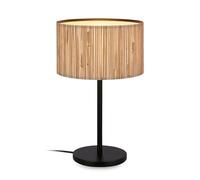 BRILONER Lámpara de mesa con pantalla de seagrass, interruptor de cable, E27, máx. 10W, lámpara, boho, estética, lámpara de cabecera, 25x41,5 cm, color natural