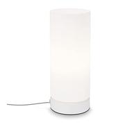 BRILONER - Lámpara de mesa, incluye interruptor de cable, 1 bombilla E14, 25 W, lampara de mesa, lamparas de mesita de noche, lampara mesita, lampara lectura, lampara escritorio, 10x25cm, Blanco