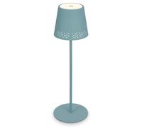 BRILONER - Lámpara de Mesa LED A Pilas 2 en 1, Regulable por Niveles, Táctil, Luz Móvil, Lámpara de Mesa LED para Exteriores, Lámpara de Mesa LED, Inalámbrica, Azul Paloma