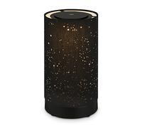 BRILONER - Lámpara de mesa LED a pilas, regulable, diseño de estrella, lámpara de mesa LED de tela sin cable, función táctil, 3.300K blanco cálido, negro, 245x125 mm (HxD)