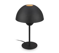 BRILONER - Lampara de mesa LED con cable e interruptor, E14, máx. 25 W, lamparas de mesita de noche, lampara mesita noche, lampara mesa, lampara de mesa salon, 20 x 31 cm, negro