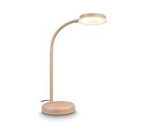 Briloner - Lampara de mesa LED con control táctil, regulable en niveles, orientable, lampara escritorio, lamparas de mesita de noche, lampara mesita noche, lampara mesa, 13x55,5 cm, beige