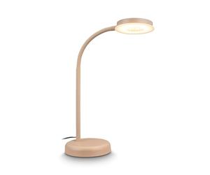 Briloner - Lampara de mesa LED con control táctil, regulable en niveles, orientable, lampara escritorio, lamparas de mesita de noche, lampara mesita noche, lampara mesa, 13x55,5 cm, beige