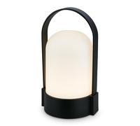 BRILONER - Lámpara de mesa LED inalámbrica IP44, táctil, regulable, batería reemplazable, lámpara de noche, lectura, LED, camping, lámpara de batería, exterior, 9x8x15,5 cm, negra