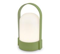 Briloner - Lámpara de mesa LED inalámbrica IP44, táctil, regulable, batería reemplazable, lámpara de noche, lectura, LED, camping, lámpara de batería, exterior, 9x8x15,5 cm, verde lima