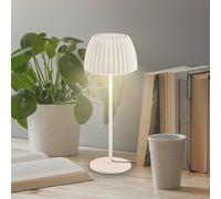 Briloner Lámpara de mesa LED Loca, blanco antiguo, altura 36 cm, metal/plástico