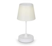 BRILONER - Lámpara de Mesa LED para Exterior con Batería Recargable, Regulable, Lámpara de Mesa LED Inalámbrica, Función Táctil, IP44, Lampara Camping, Blanco Neutro, Color Blanco, 30x14,5cm (Hxd)