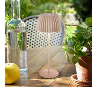 Briloner Lámpara de mesa LED recargable Brilo unplugged Riffle, 36 cm, beige EC:EPREL:2206292