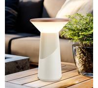 Briloner lámpara de mesa LED recargable Pilia, marrón/gris claro, altura 24 cm, IP44