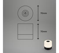 Briloner Lámpara de mesa LED recargable Smal, negra, 2.700K, atenuable