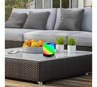 Briloner Lámpara de mesa LED recargable Smal, negra, RGBW, plástico, 7 cm