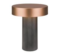 BRILONER - Lampara de mesa sin cable, control táctil regulable, función memoria, ip44, cable usb-c, lampara mesita noche sin cable, mesa LED recargable, 16 x 20 cm, antracita bronce metálico