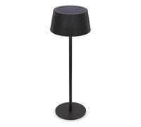 BRILONER - Lampara de mesa sin cable LED con panel solar, regulable por toque, IP44, CCT, lampara mesa LED recargable, mesita noche, 12 x 34 cm, Negro