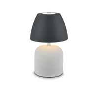 BRILONER - Lampara de mesa sin cable LED IP44 con control táctil, regulable, base de cerámica, lampara mesita noche sin cable, recargable, 13,5x22 cm, gris antracita