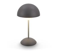 BRILONER - Lampara de mesa sin cable LED IP44 con control táctil, regulable, batería intercambiable, lampara mesita noche sin cable, lampara mesa LED recargable, 16 x 29 cm, antracita