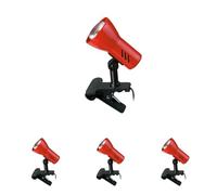 Briloner - Lámpara de mesita de noche, lámpara de escritorio, lámpara de mesa, lámpara de lectura, abrazadera de libro, lámpara giratoria, interruptor de cable, color rojo, 10,8 cm, rojo