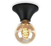 BRILONER Lámpara de pared interior, lámpara de baño, lámpara de techo, lámpara de techo, lámpara de pared a prueba de salpicaduras para baño, lámpara de espejo, lámpara de espejo, negro
