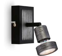 Briloner - Lámpara de pared LED, foco de pared orientable LED, lámpara de pared LED, luz blanca cálida, Silver-Crafted, 100x70x85 mm