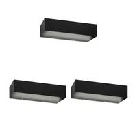 Briloner -Lámpara de pared LED, lámpara de pared LED en el interior, lámpara de pared en el exterior, luz blanca neutra, protección contra salpicaduras IP44, negro (Paquete de 3)