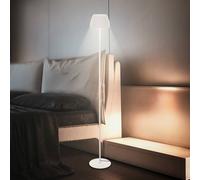 Briloner Lámpara de pie LED Loca, blanco antiguo, altura 123 cm, plástico/metal