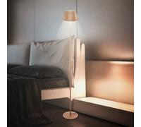 Briloner Lámpara de pie LED Loca, marrón, altura 123 cm, plástico/metal