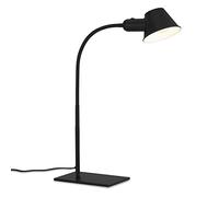 Briloner - Lámpara de sobremesa flexible, lámpara de sobremesa regulable, lámpara de sobremesa con interruptor de palanca, 1x casquillo E27 máx. 10 vatios, in able, negro, 65 cm