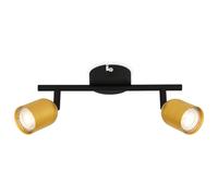 BRILONER - Lámpara de techo, Lámpara de techo, Lámpara, Giratoria, Lámpara de salón, Lámpara de dormitorio, Lámpara de cocina, Negro-Oro