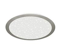 Briloner - Lámpara de techo LED backlighteffect, lámpara de techo LED star decor, temperatura de color blanco neutro, Ø360 mm, níquel mate