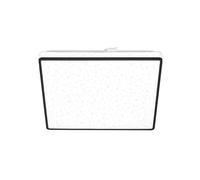 BRILONER - Lámpara de techo LED con cielo estrellado, lámpara de techo LED con decoración de estrellas, efecto retroiluminado, luz blanca neutra y plana, 270x270x45 mm, negro