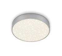 BRILONER - Lámpara de techo LED con cielo estrellado, sin marco, color de luz blanco neutro, lámpara LED, lámpara de techo, lámpara de salón, 21,2x3,6 cm, color plateado