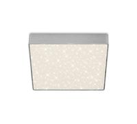 BRILONER - Lámpara de techo LED con cielo estrellado, sin marco, color de luz blanco neutro, lámpara LED, lámpara de techo, lámpara de cocina, 21,2x21,2x3,6 cm, color plateado