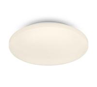 BRILONER - Lámpara de techo LED con decoración de estrella,lámpara de techo LED baño IP44, decoración perforada, 12W, 1300 lúmenes, luz blanca calida, Ø27,5 cm, lampara baño techo, plafon baño