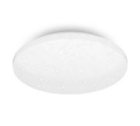 BRILONER - Lámpara de techo LED con decoración de estrella,lámpara de techo LED baño IP44, decoración perforada, 12W, 1300 lúmenes, luz blanca neutra, Ø27,5 cm, lampara baño techo, plafon baño