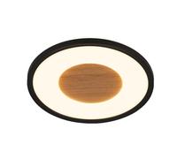 BRILONER - Lámpara de techo LED con decoración de madera, luz indirecta, 3000 K, luz blanca cálida, lámpara, lámpara de techo, lámpara de salón, panel LED, lámpara de cocina, iluminación de techo, 29