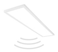 BRILONER - Lámpara de techo LED con detector de movimiento, plana, protección contra salpicaduras de agua IP44, luz para cuartos húmedos, 98x20x3cm (LxAxA), blanco