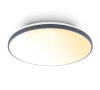 Briloner Lámpara de techo LED, con mando a distancia, CCT, regulable | plafón LED, para salón, níquel mate, luz nocturna, función memoria, 2.200-4.000 K, temporizador, 5.300 lm, 48 W, Ø480x65mm