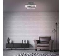 Briloner Lámpara De Techo LED Frame Alu/Cromo 20W 36x26cm 3 Niveles Dimmable